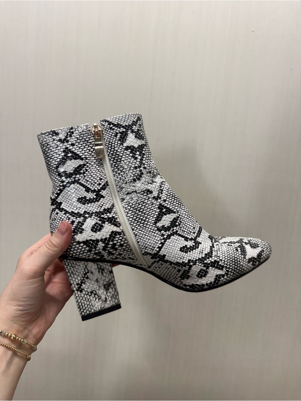 Wetkiss Snake Print Booties